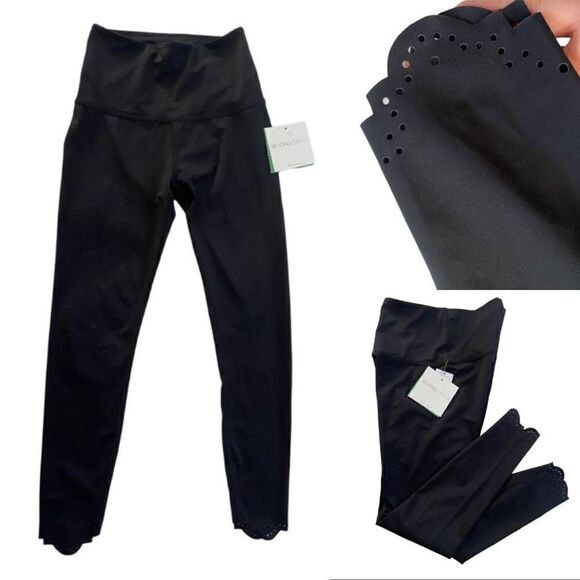 Beyond Yoga Pants - Beyond Yoga Cruz Scalloped High Waisted Midi Tight
